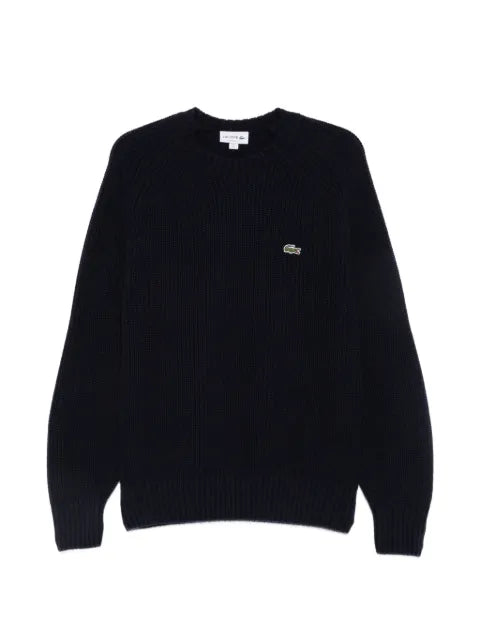 Lacoste ribbed-knit raglan-sleeve sweater