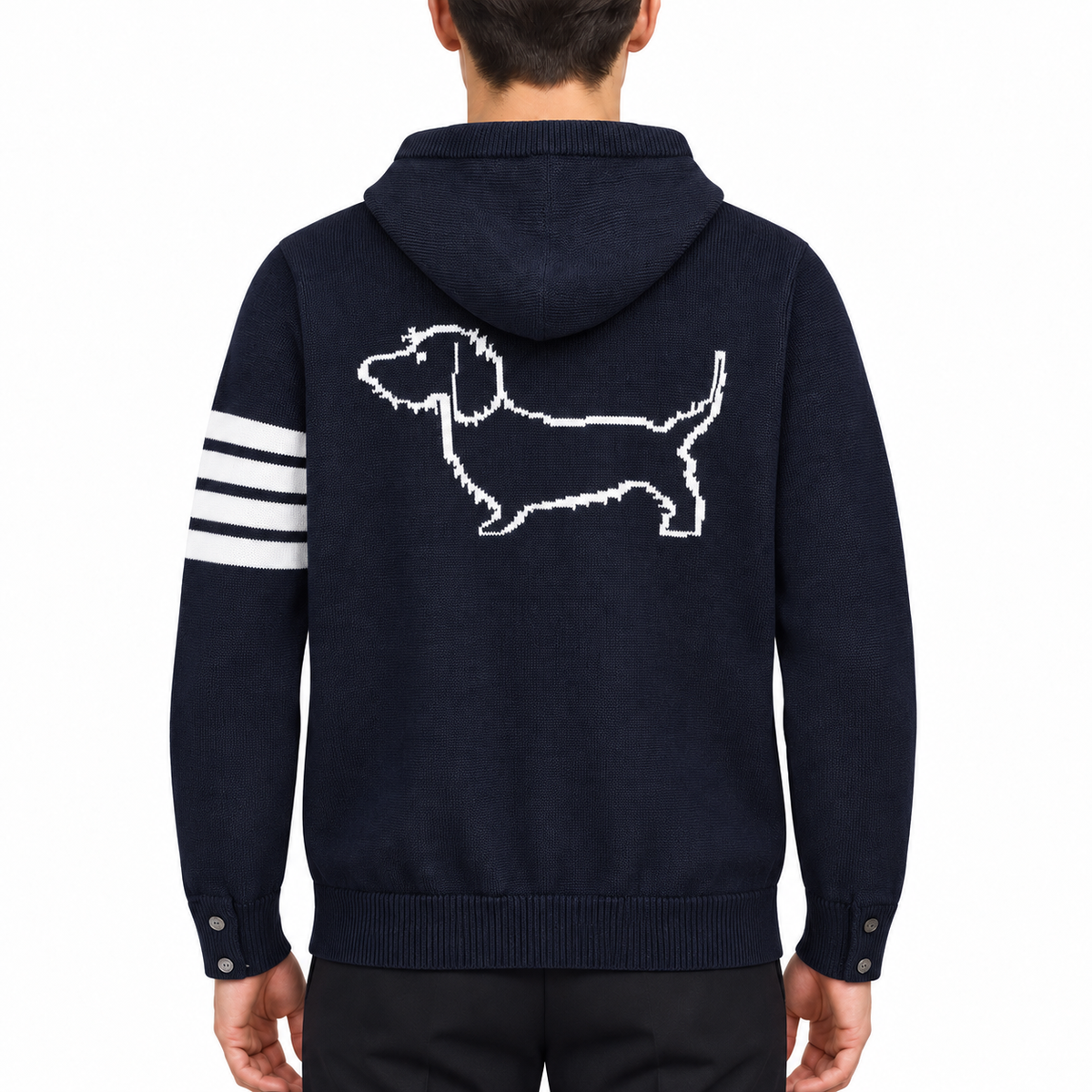 Back puppy hoodie | Thom Browne