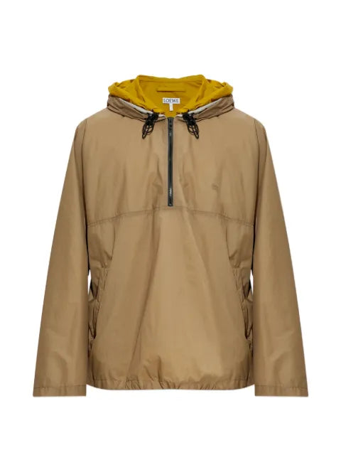 LOEWE logo-embroidered quarter-zip hoodie