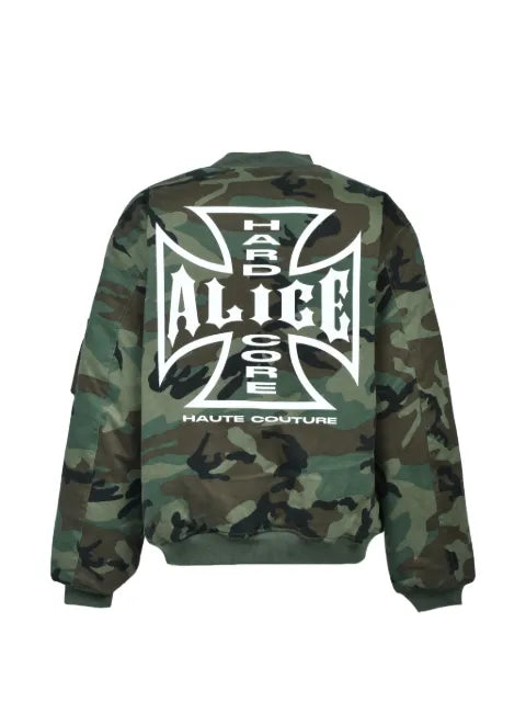 ALICE HOLLYWOOD × F.M.C.D camouflage-print logo-print bomber jacket