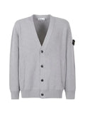 Stone Island 5100010 pure RWS wool loose-fit V-neck cardigan with pockets