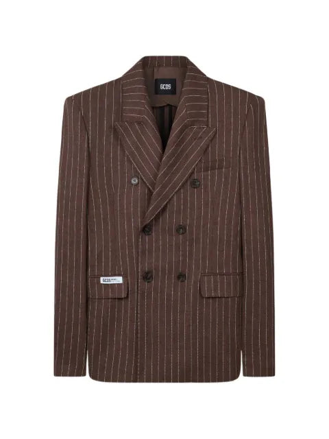 GCDS pinstripe double-breasted blazer