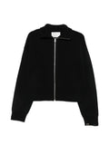 extreme cashmere zip-up knitted cardigan