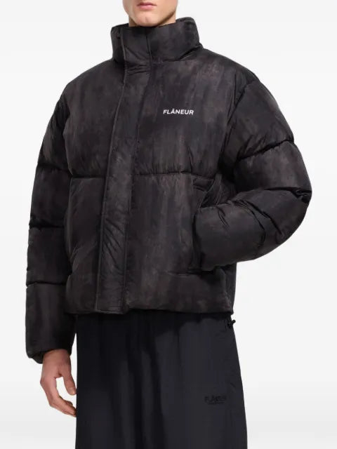 FLÂNEUR logo-print quilted jacket