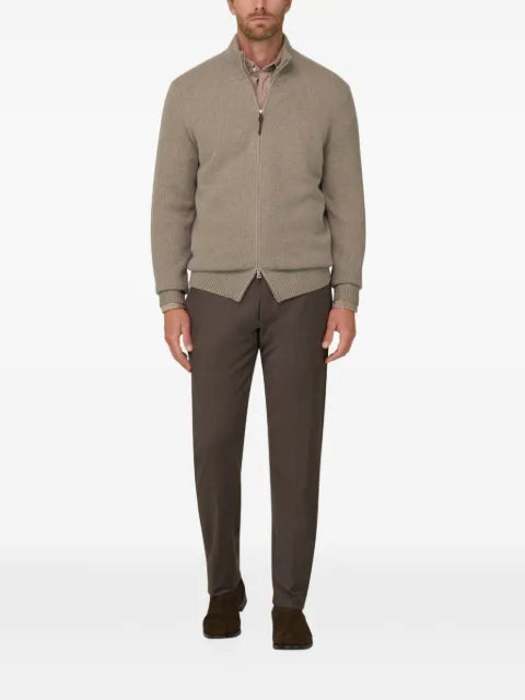 Boggi Milano full-zip jumper in cashmere wool