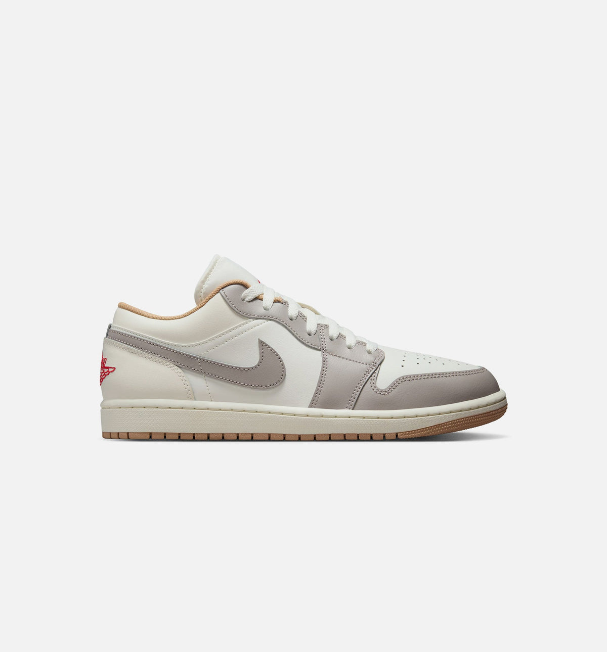 Air Jordan 1 Low Men's Shoes – Sail / Fire Red / College Grey / Hemp