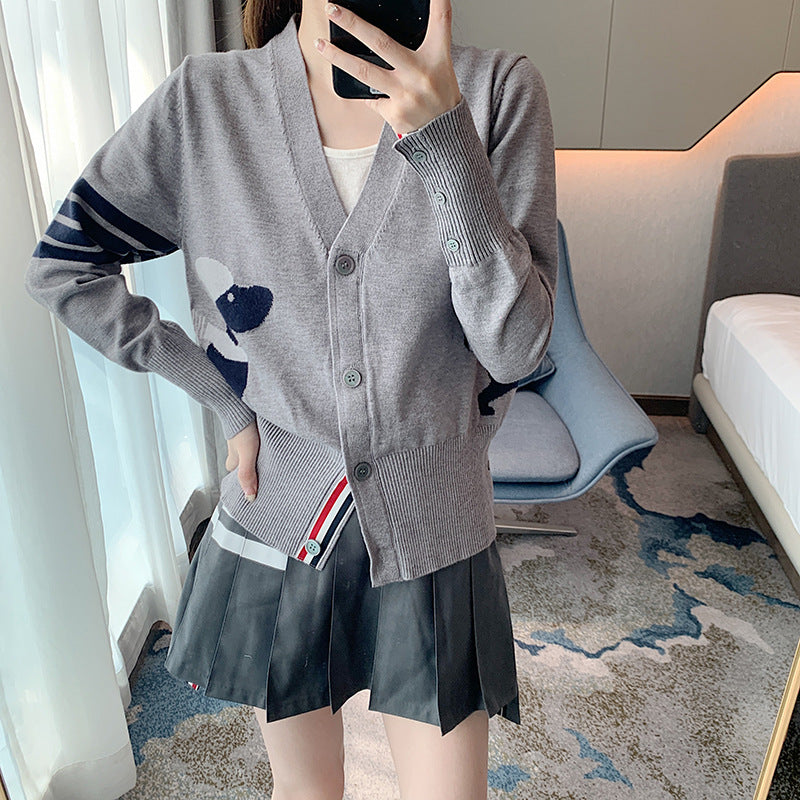 Thom Browne Puppy embroidered cardigan