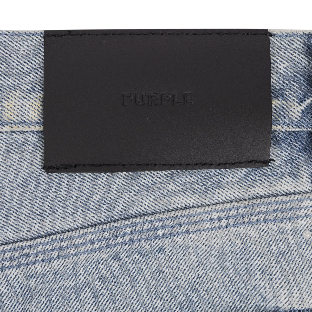 Light Indigo Sandstone Camo Hotfix Straight Jeans