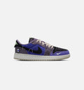 Air Jordan 1 Low OG Regency Purple and Dark Raisin Grade School Lifestyle Shoe - Regency Purple/Vapor Green/Black/Dark Raisin/Daybreak/Light Silver