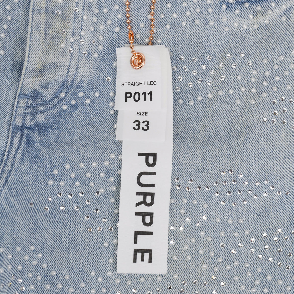 Light Indigo Sandstone Camo Hotfix Straight Jeans