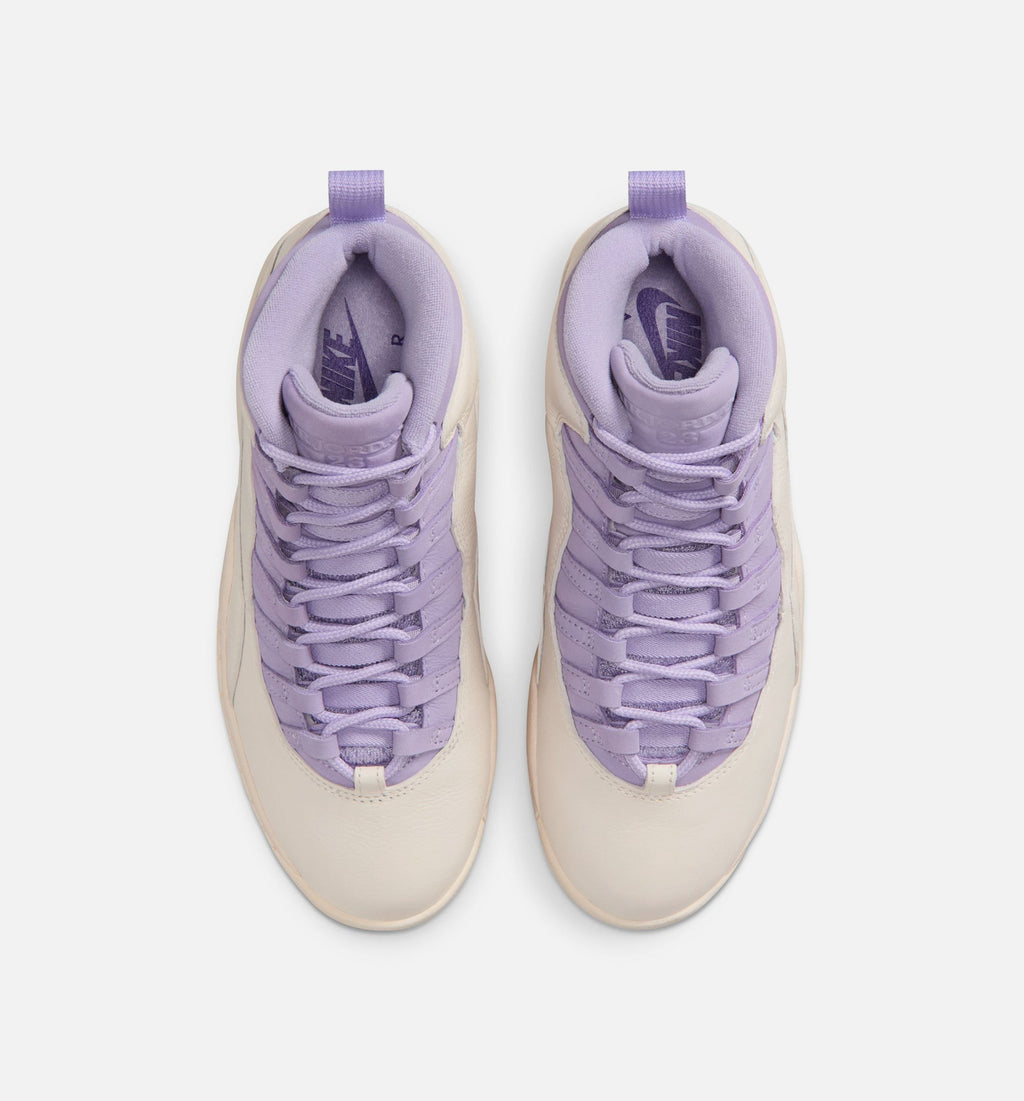 Air Jordan 10 Retro Hydrangeas Women's Shoes - Chalk/Purple