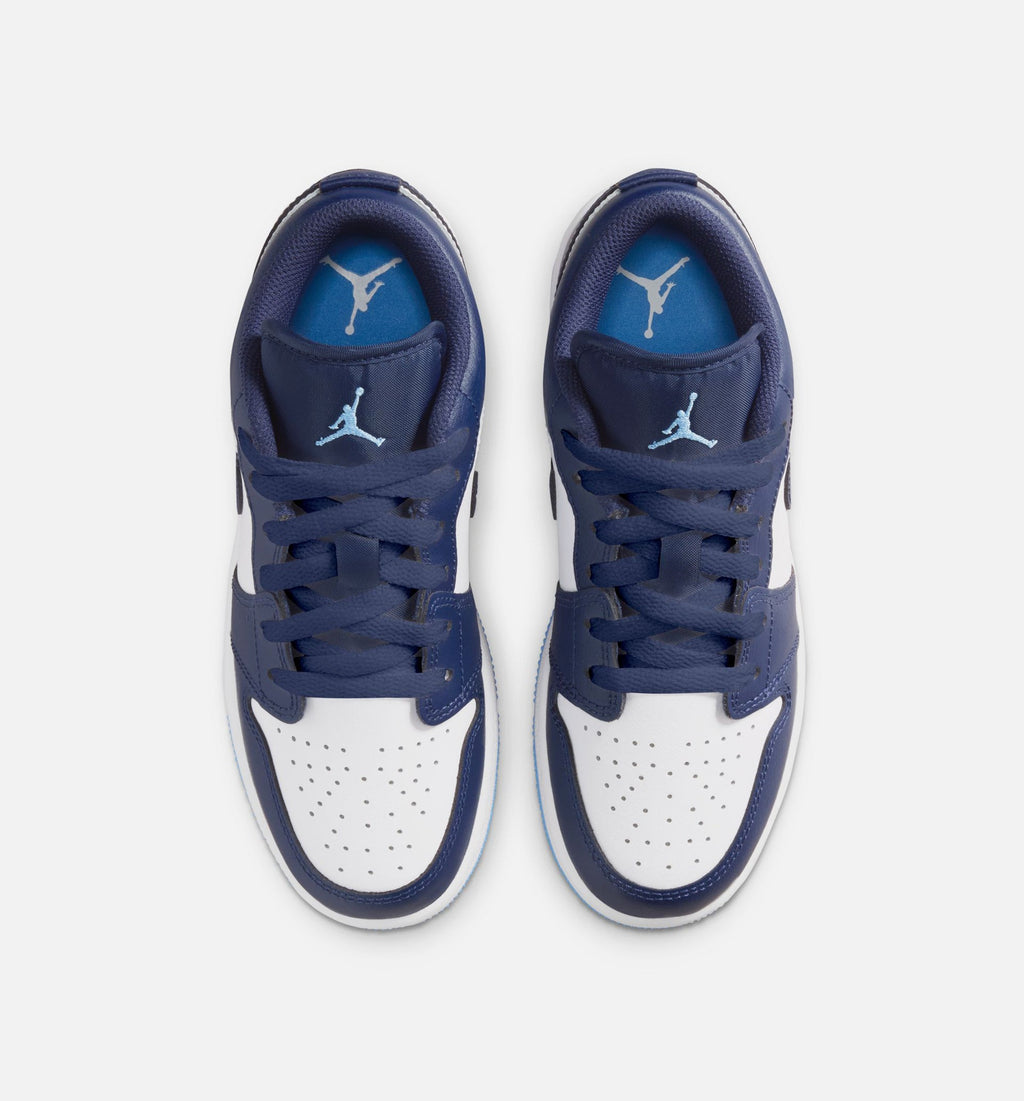 Air Jordan 1 Low Grade School Shoes – Midnight Navy / University Blue / White