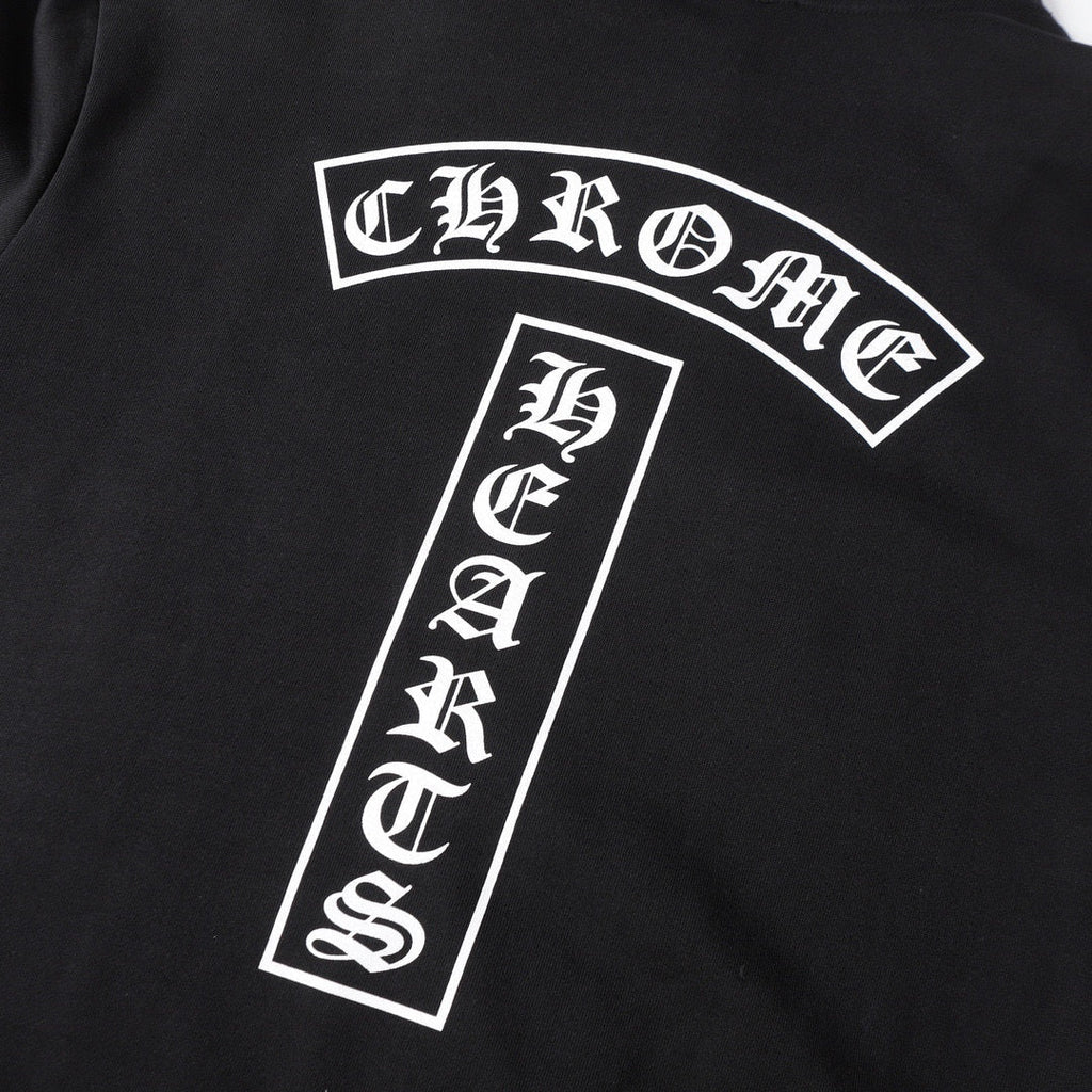 Chrome-Hearts Hoodie - Black Street Style Embroidered Sweatshirt 851