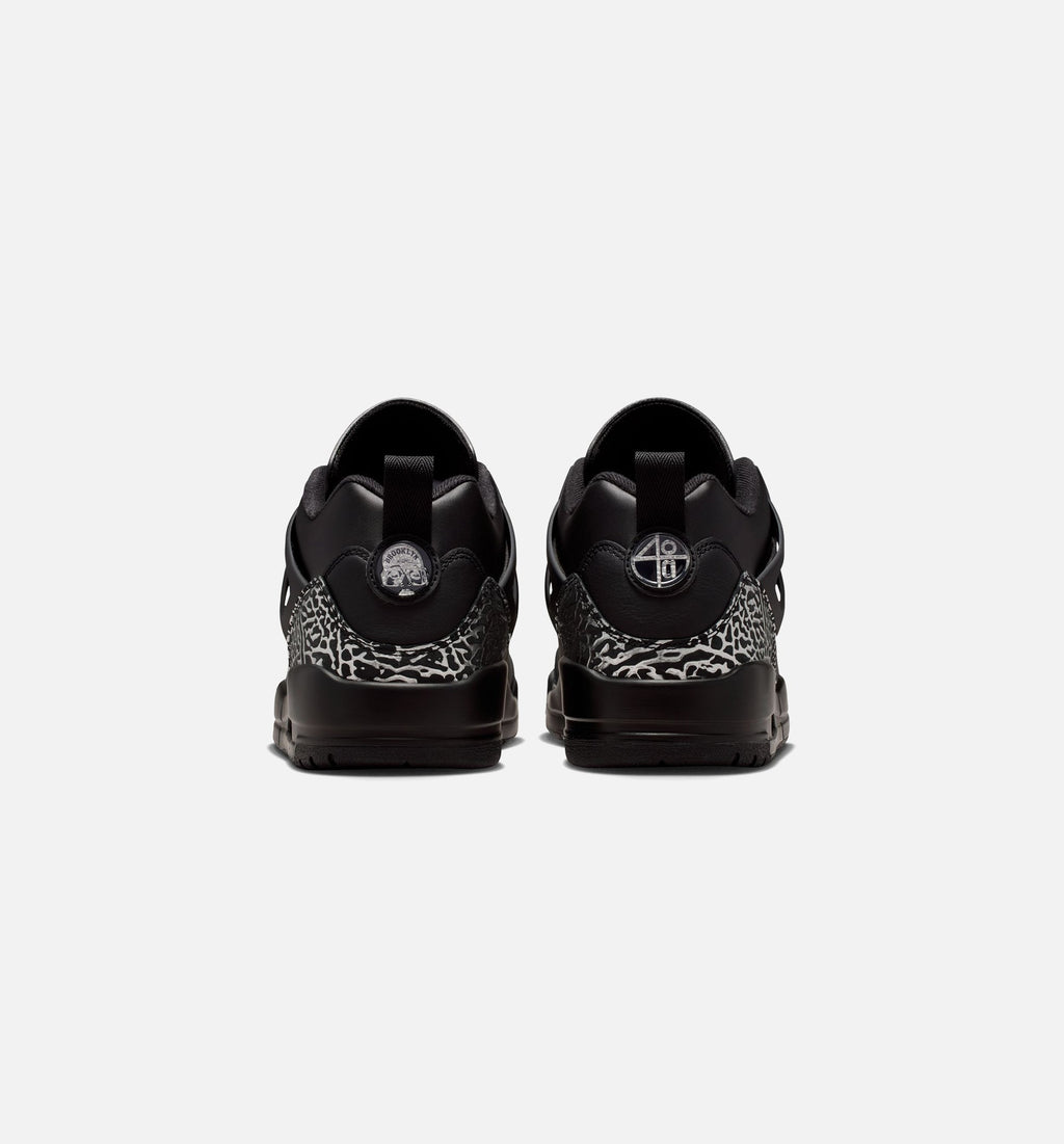 Spizike Low Men's Basketball Shoes - Black & Metallic Silver