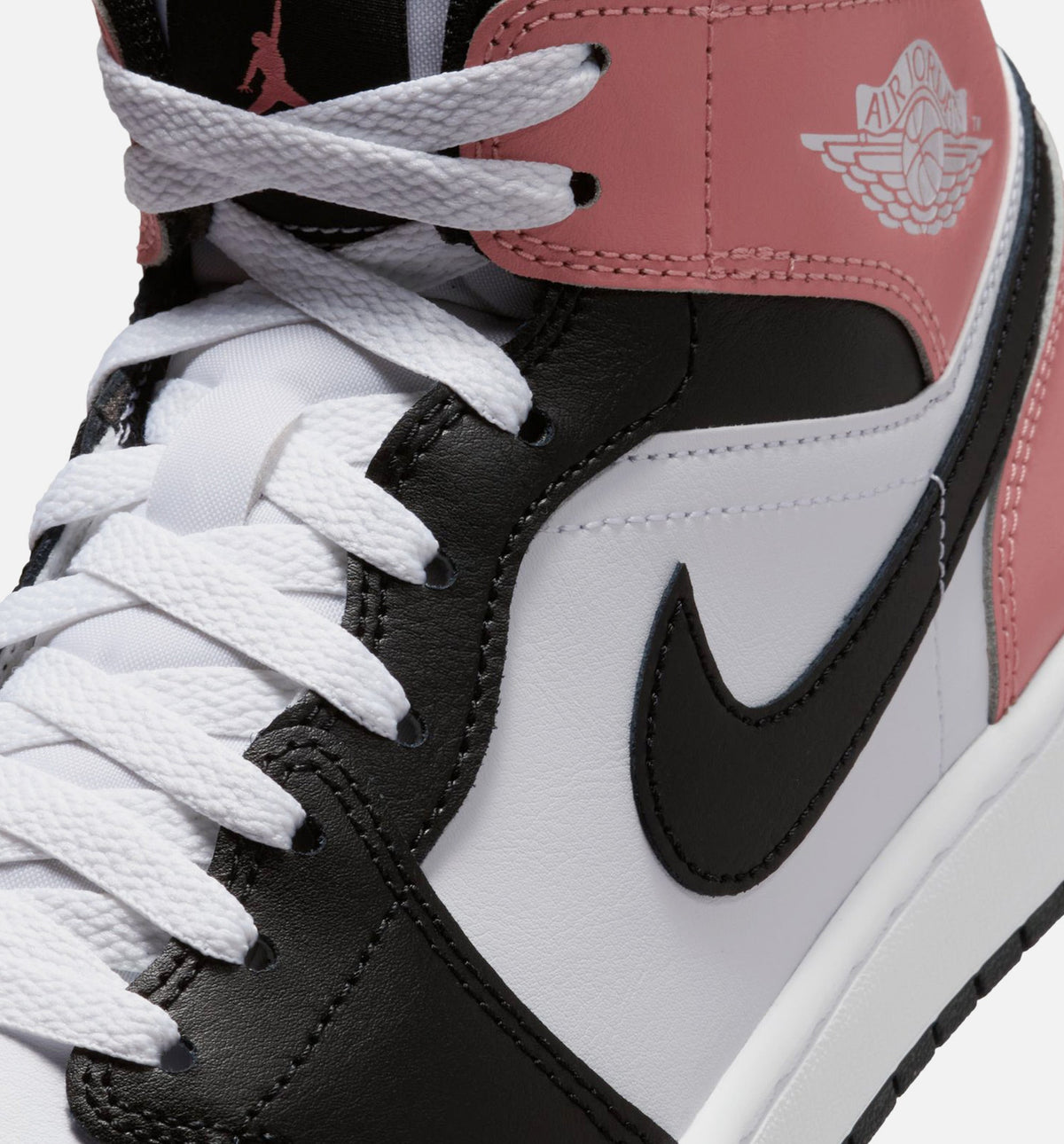 Air Jordan 1 Mid Men's Shoes – White / Rust Pink / Black