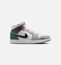 Air Jordan 1 Mid SE Men's Shoes – Black / White / Wolf Grey
