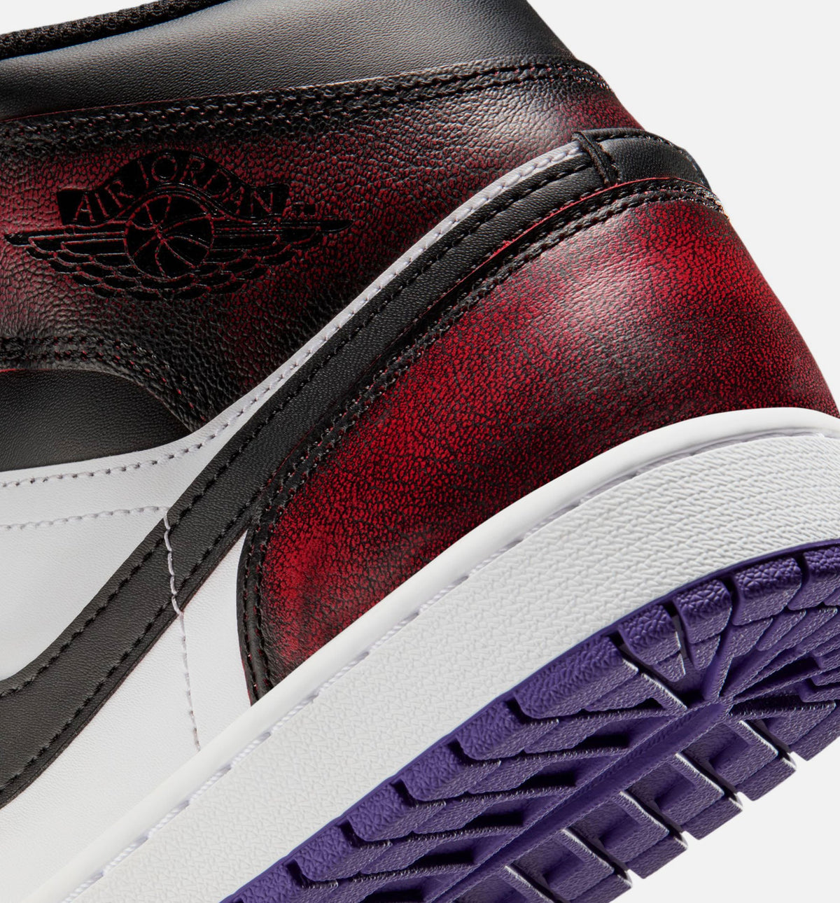 Air Jordan 1 Mid SE Men's Shoes – True Red / White / Court Purple / Black