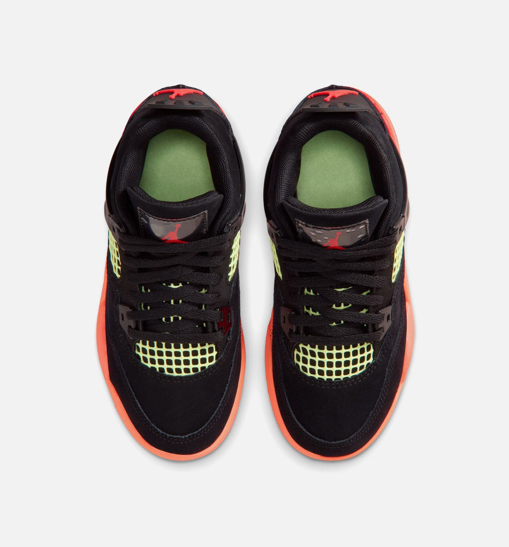 Air Jordan 4 Retro Black Infrared 23 Preschool Lifestyle Shoe – Black / Infrared 23 / Bright Mango