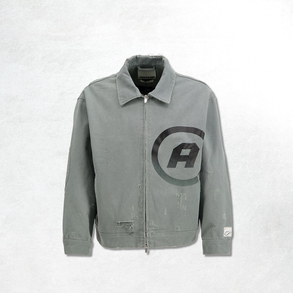 Aiche Destroyed Workman Jacket: Blue