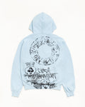 SKULLS ZIP HOODIE PIGMENT DYED
