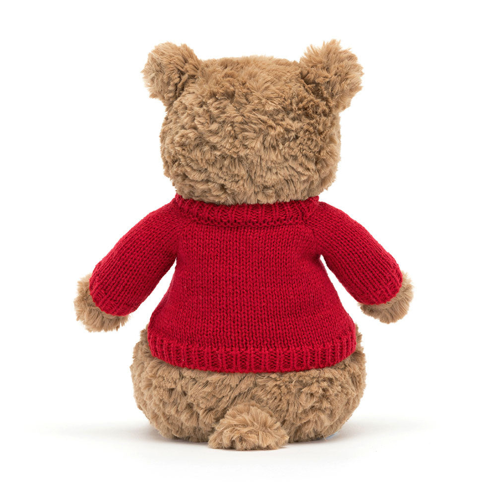 Bartholomew Bear with Personalized Red Jumper