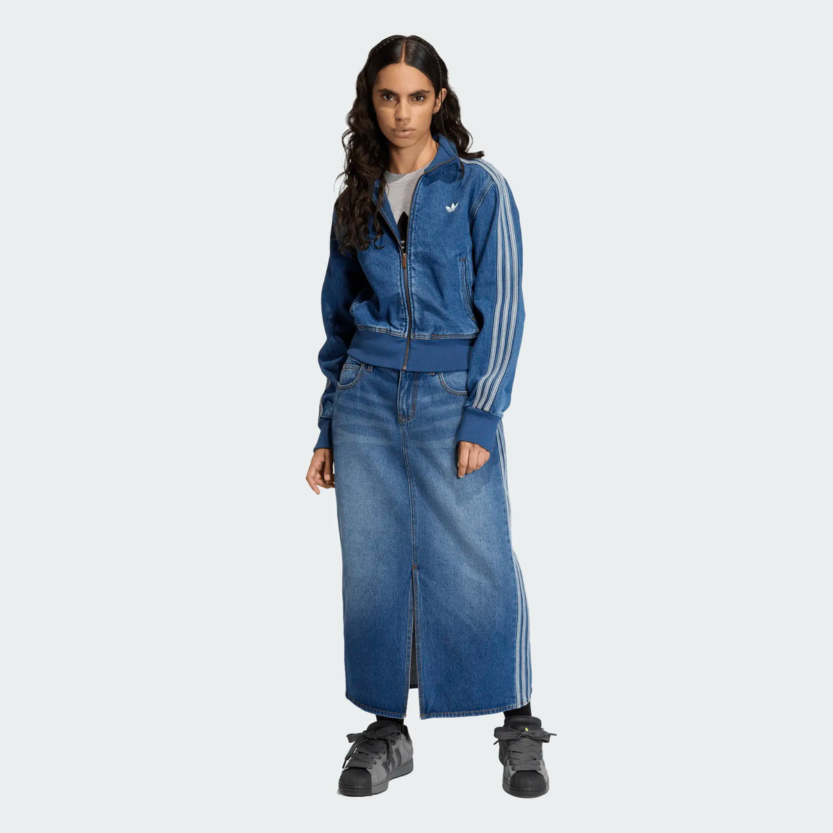 Wmns Adidas Firebird Track Top Denim