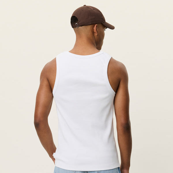 Les Deux Arthur Logo Rib Tanktop: White