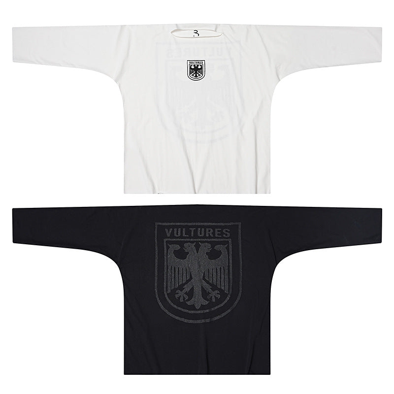 Kanye Vultures Album Graphic Cut-and-Sew Long Sleeve Crewneck T-Shirt