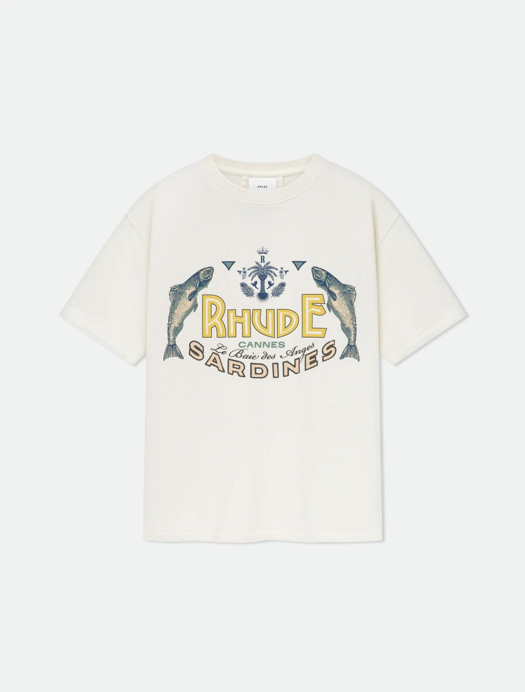 Rhude Vintage Sunset Coconut Tree Graphic Oversized Tee Streetwear