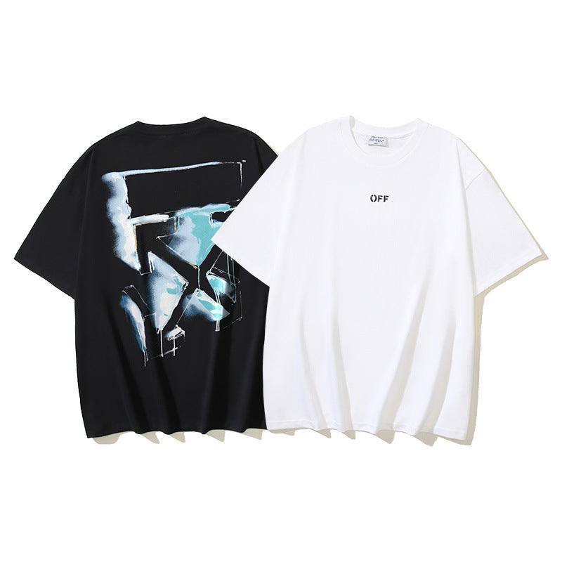 Off-White Letter and Arrow Graphic Short Sleeve Crewneck T-Shirt