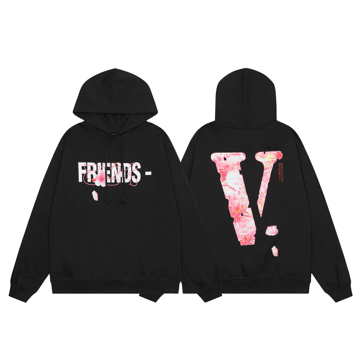 Vlone Friends Big V Logo American Style Unisex Hoodie