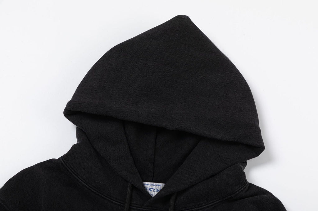 Off-White Colorful Figure Painting Graphic Washed Hoodie