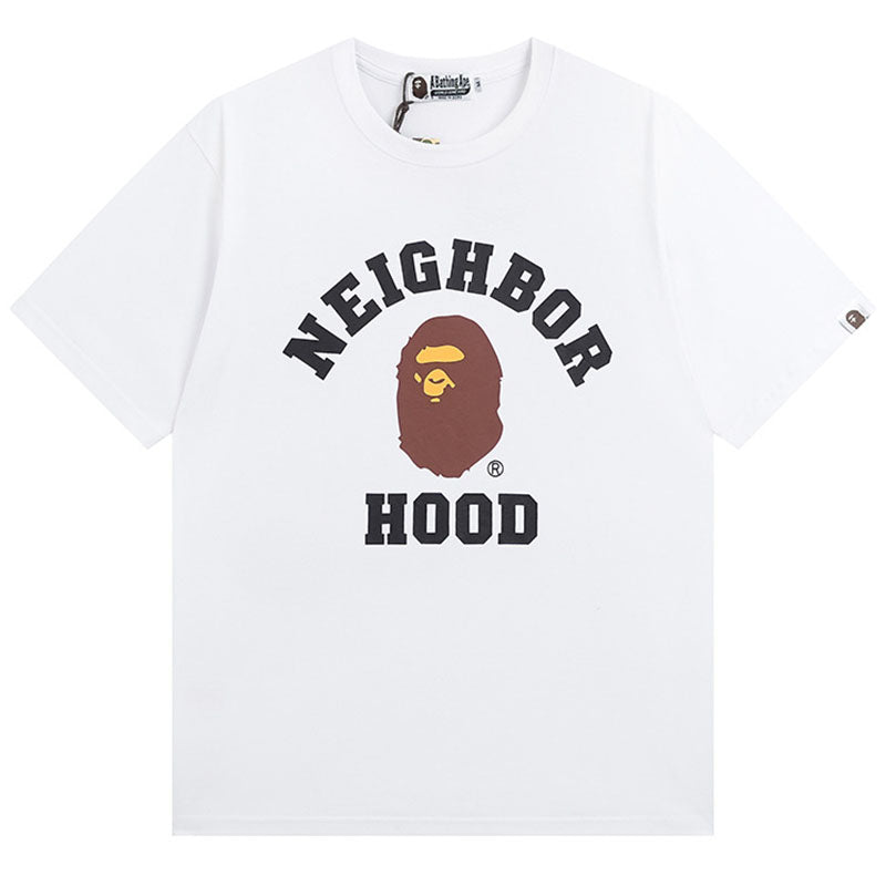 BAPE Neighborhood Ape Head Men's T-Shirt - White