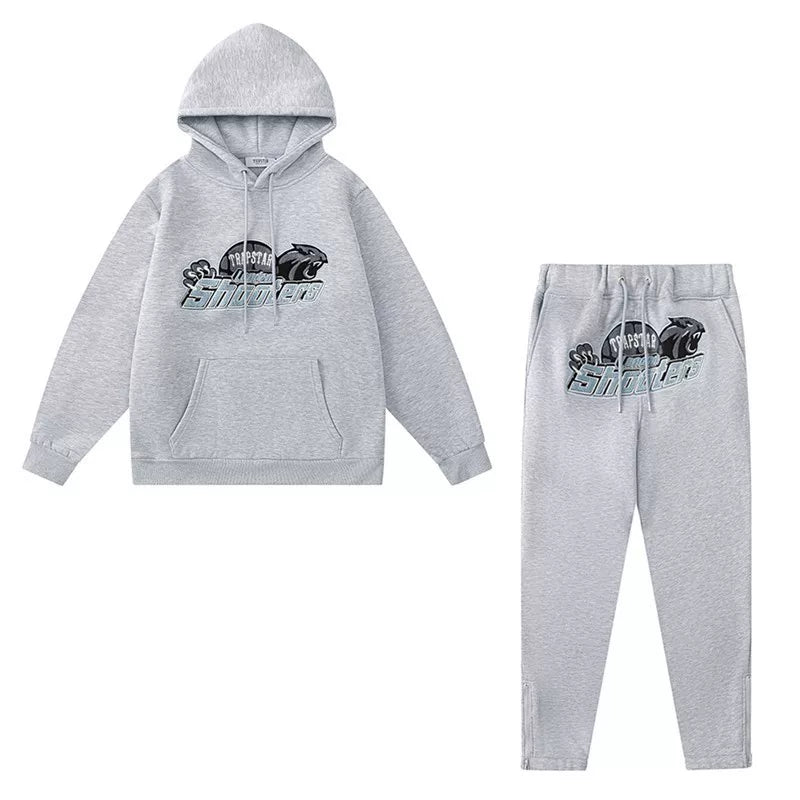 Trapstar Shooters Panther Graphic Tracksuit — Gray