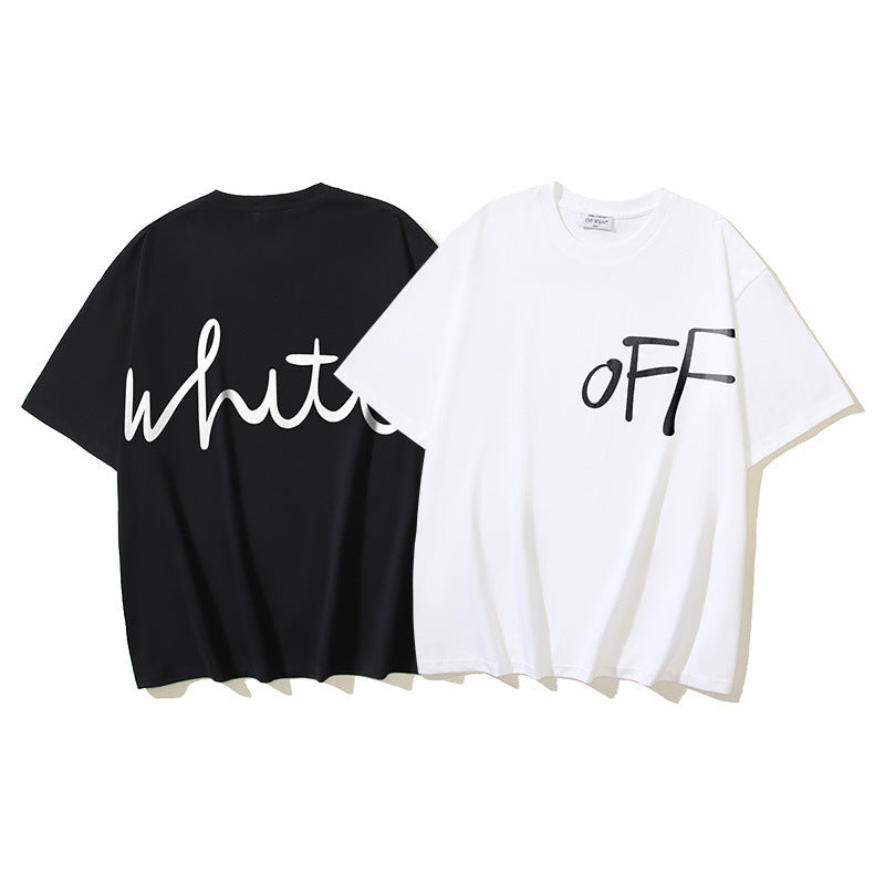Off-White Letter and Arrow Graphic Short Sleeve Crewneck T-Shirt