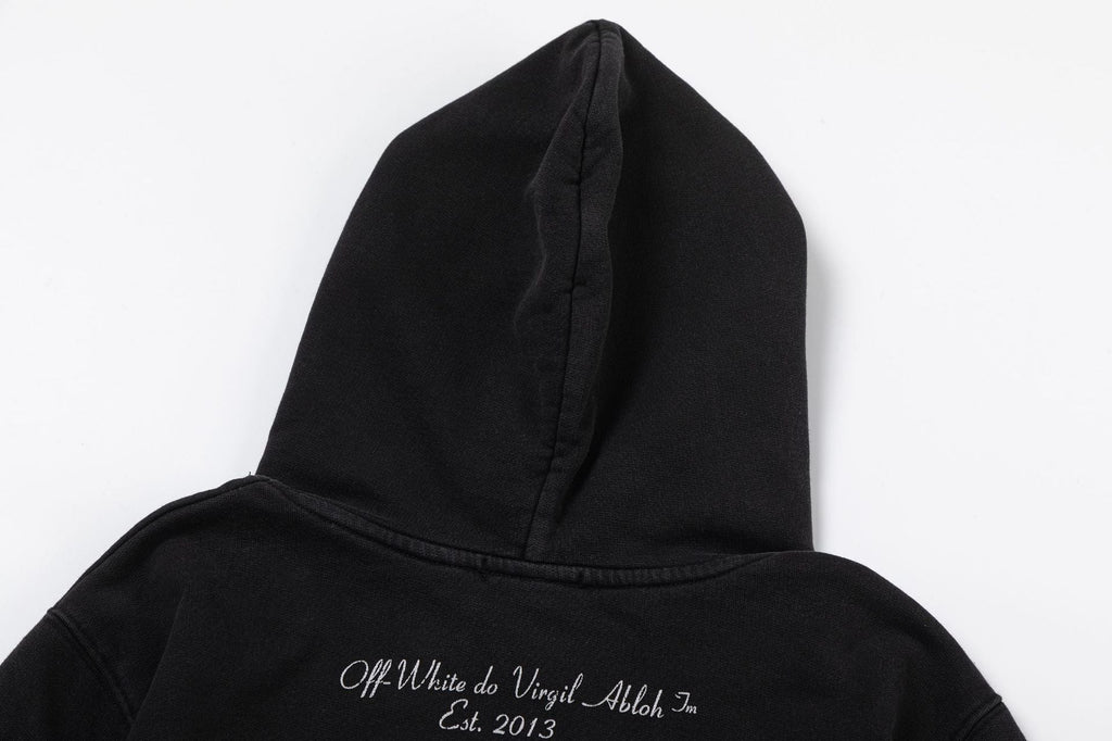 Off-White Colorful Figure Painting Graphic Washed Hoodie
