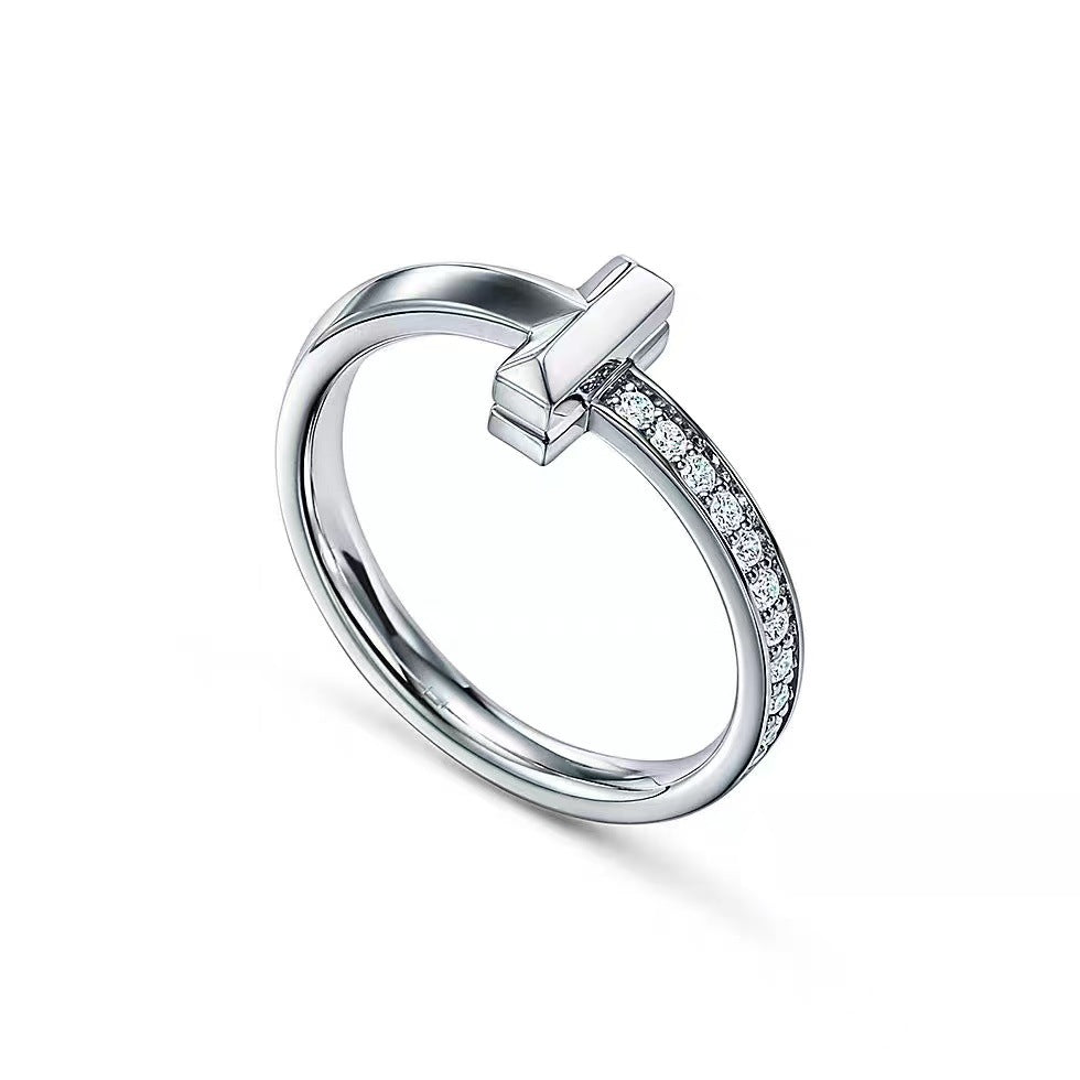 Tiffany Style Knot Cubic Zirconia 18K Gold-Plated Ring