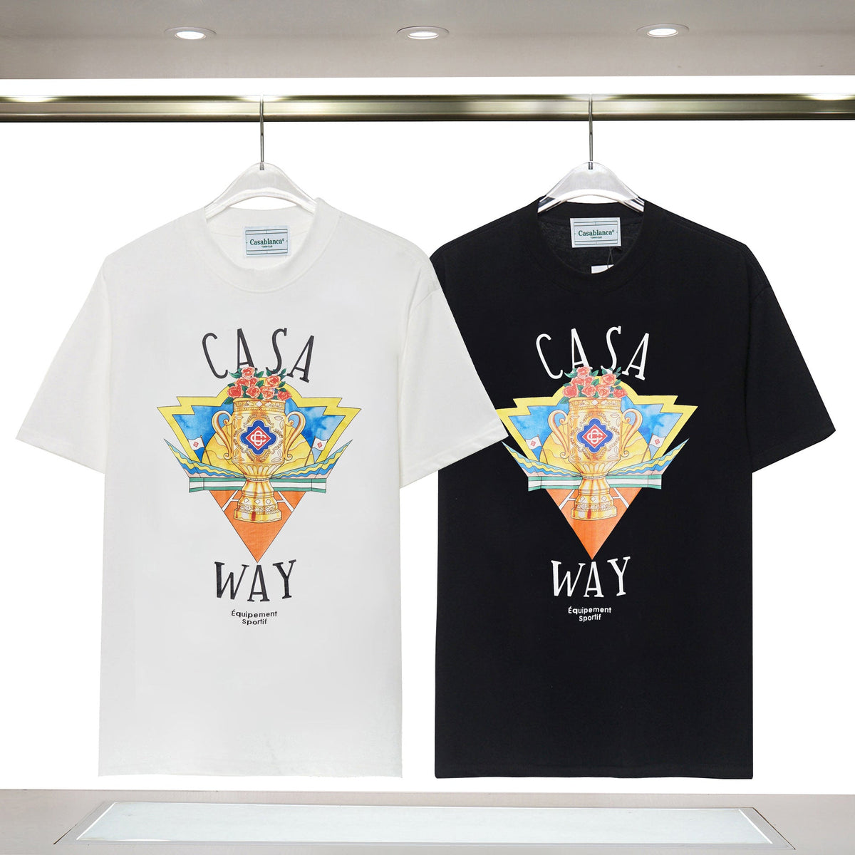 Casablanca Tennis Graphic T-Shirt Loose Oversized Short Sleeve Tee