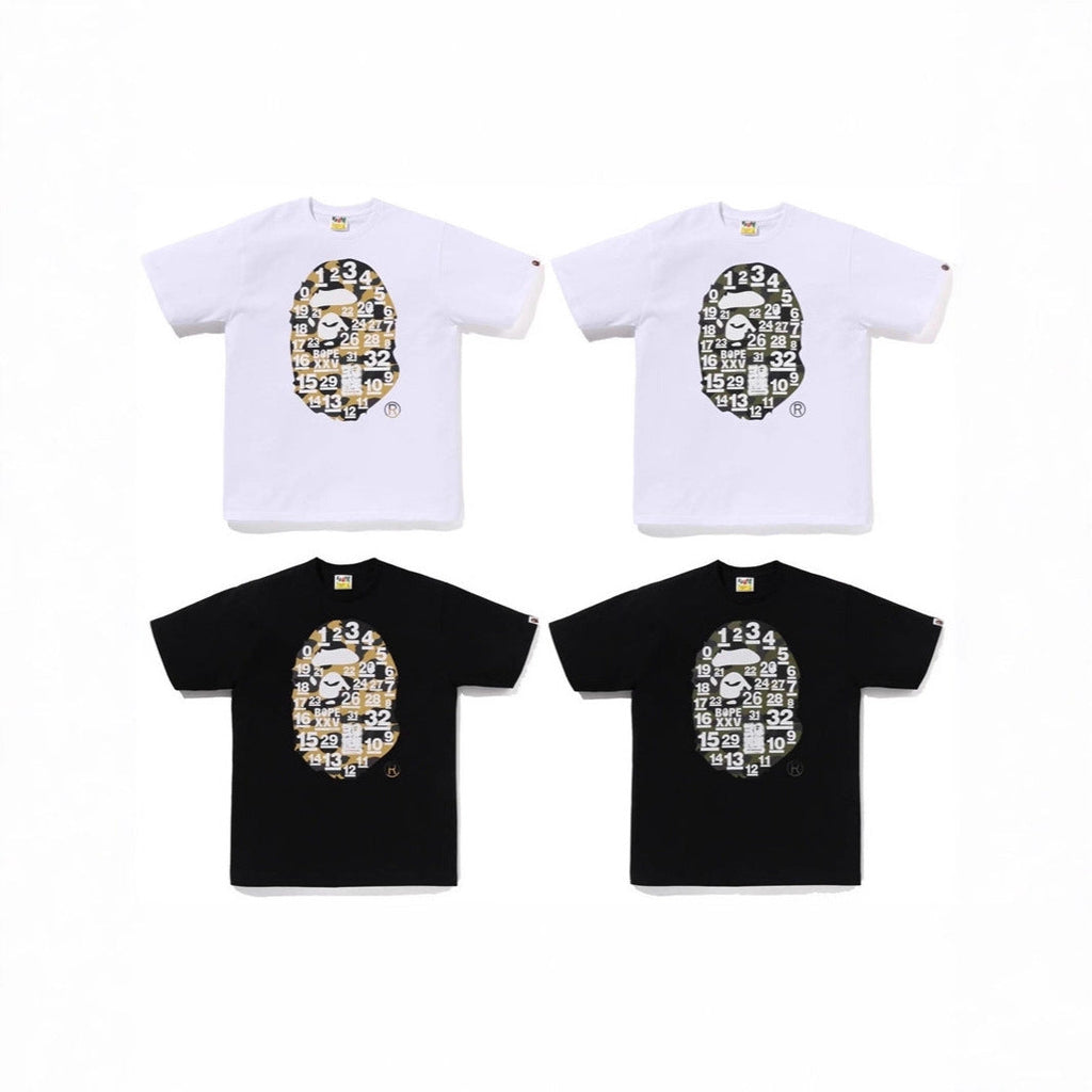 Bape Ape Head Shark Baby Milo Multi‑Print Heavyweight Tee Multi‑Style