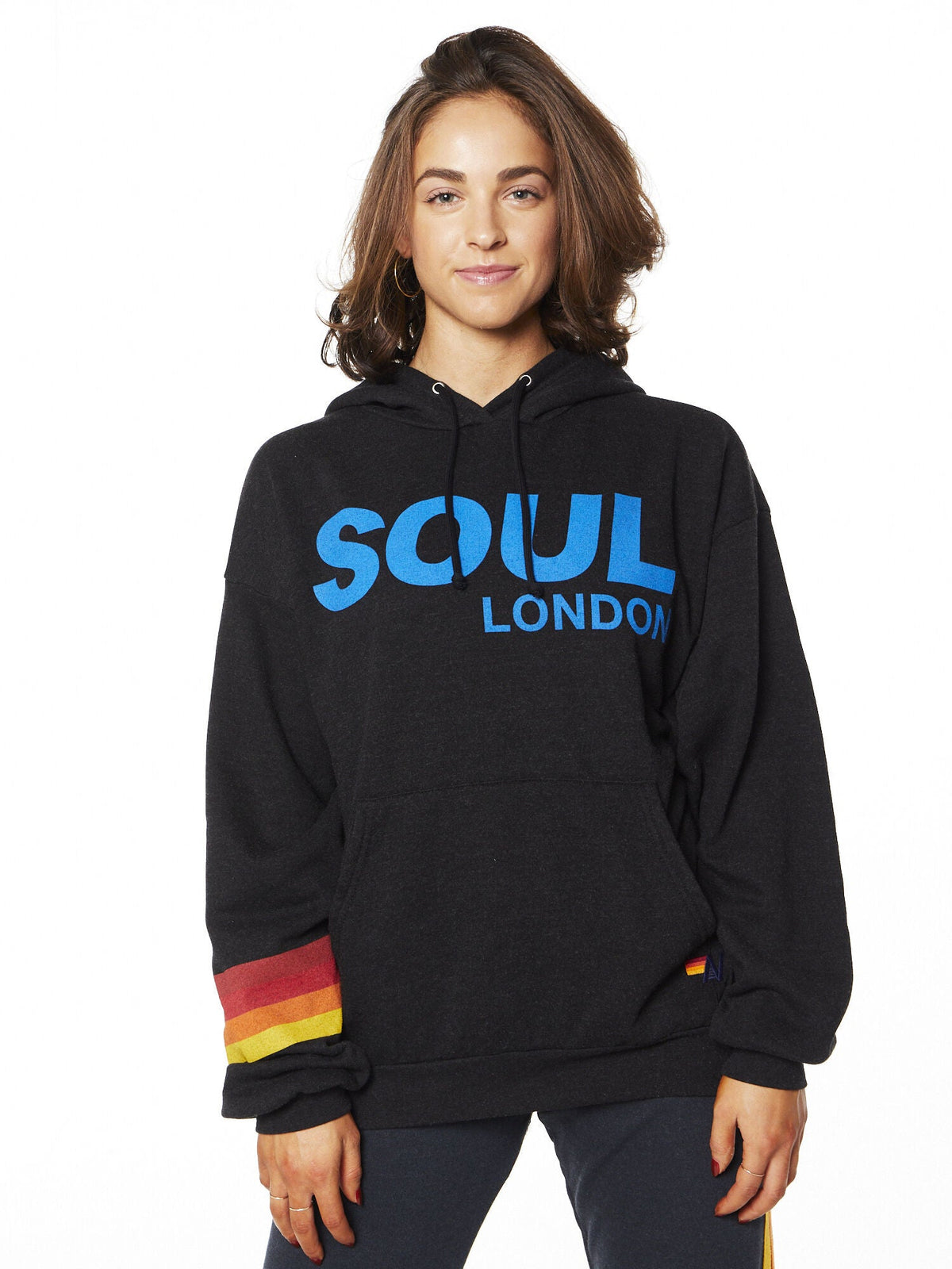 RELAXED BLACK HOODIE LNDN