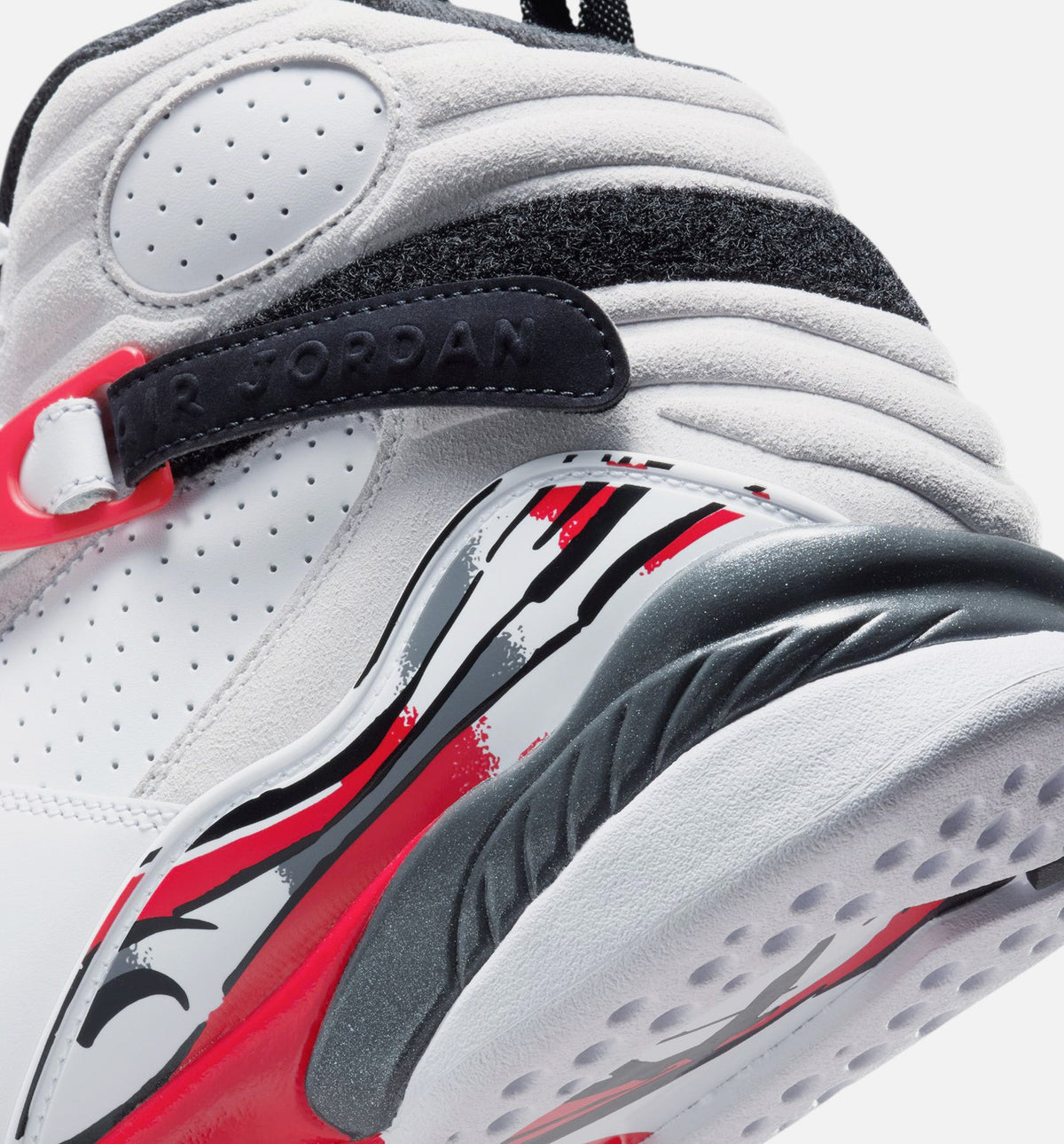 Air Jordan 8 Retro White and True Red Men's Lifestyle Shoes