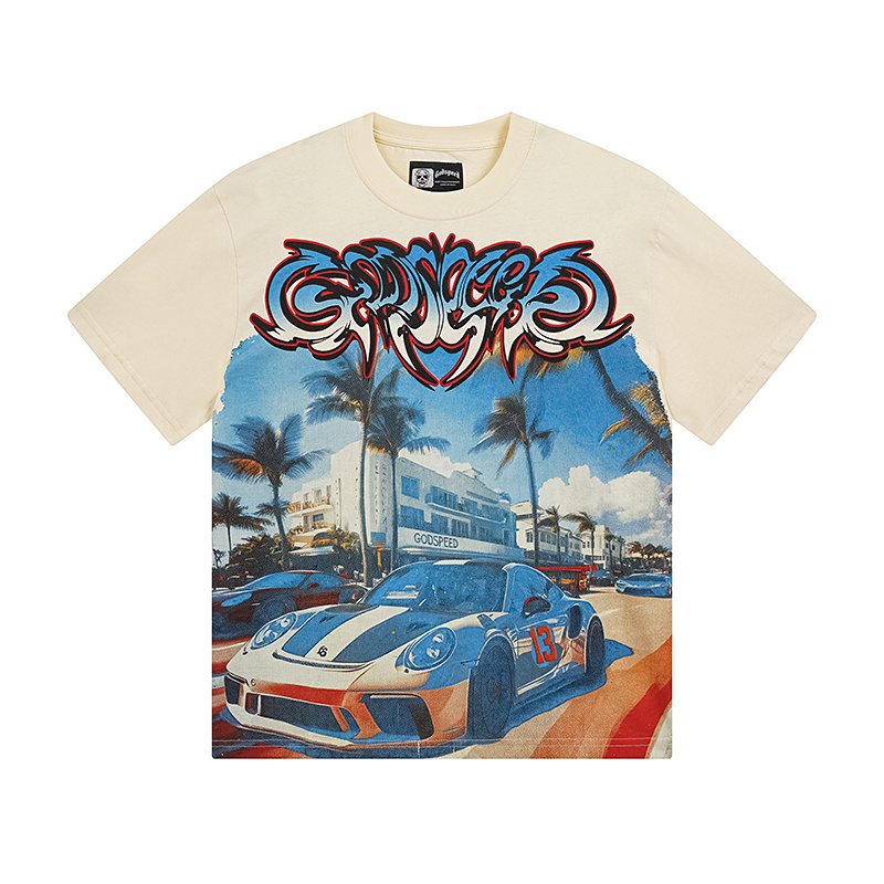 Godspeed Racing Car Graphic T-Shirt