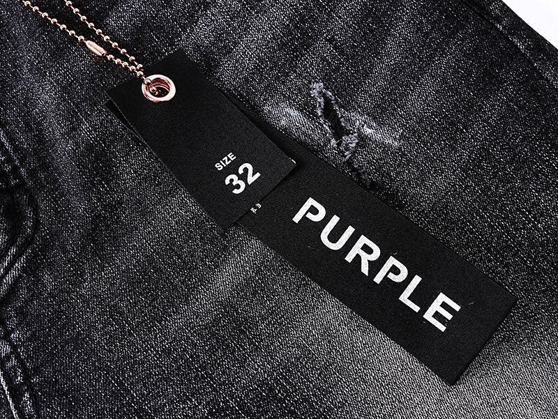Purple Brand Black Paint-Splatter Distressed Jeans