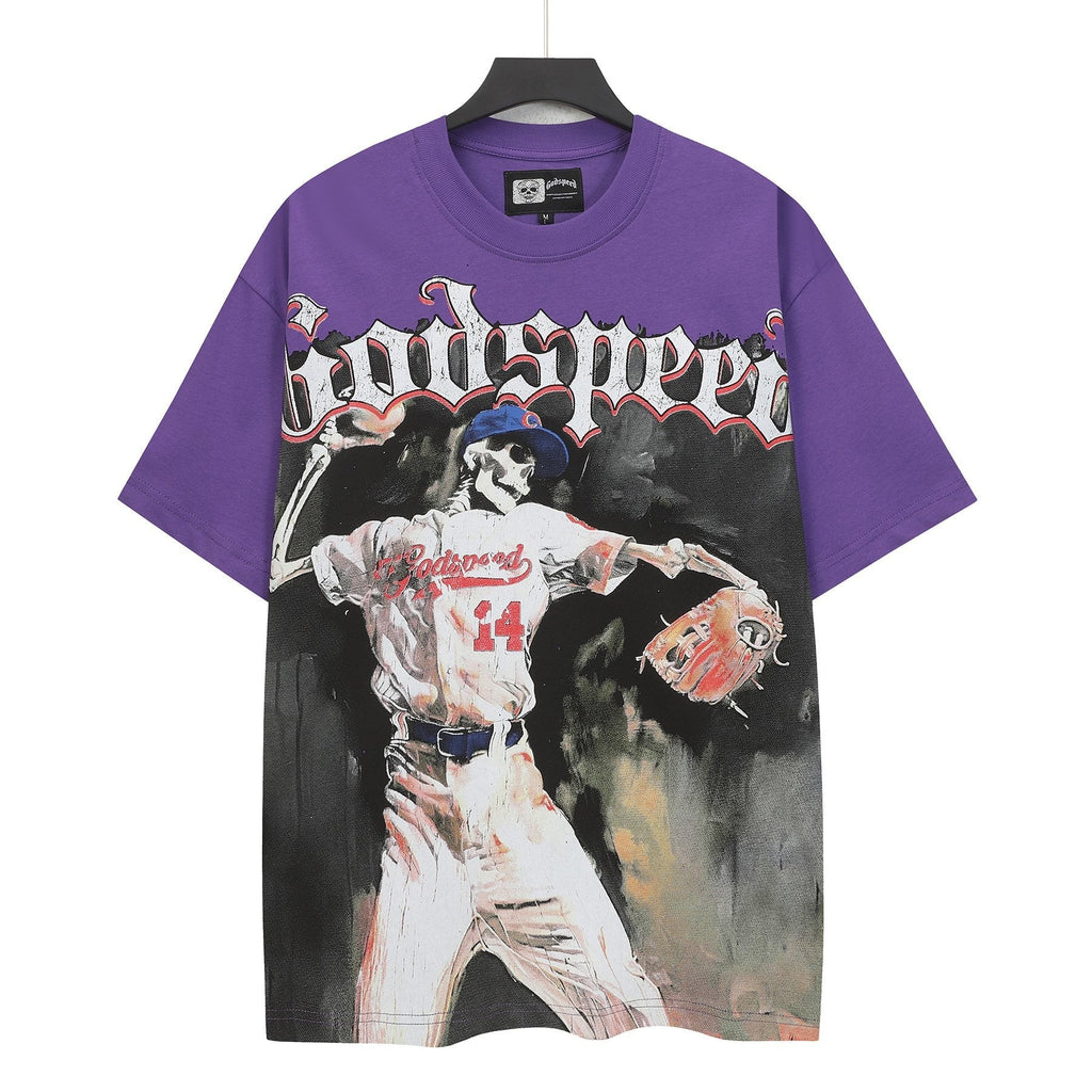 Godspeed Purple Baseball Graphic T-Shirt