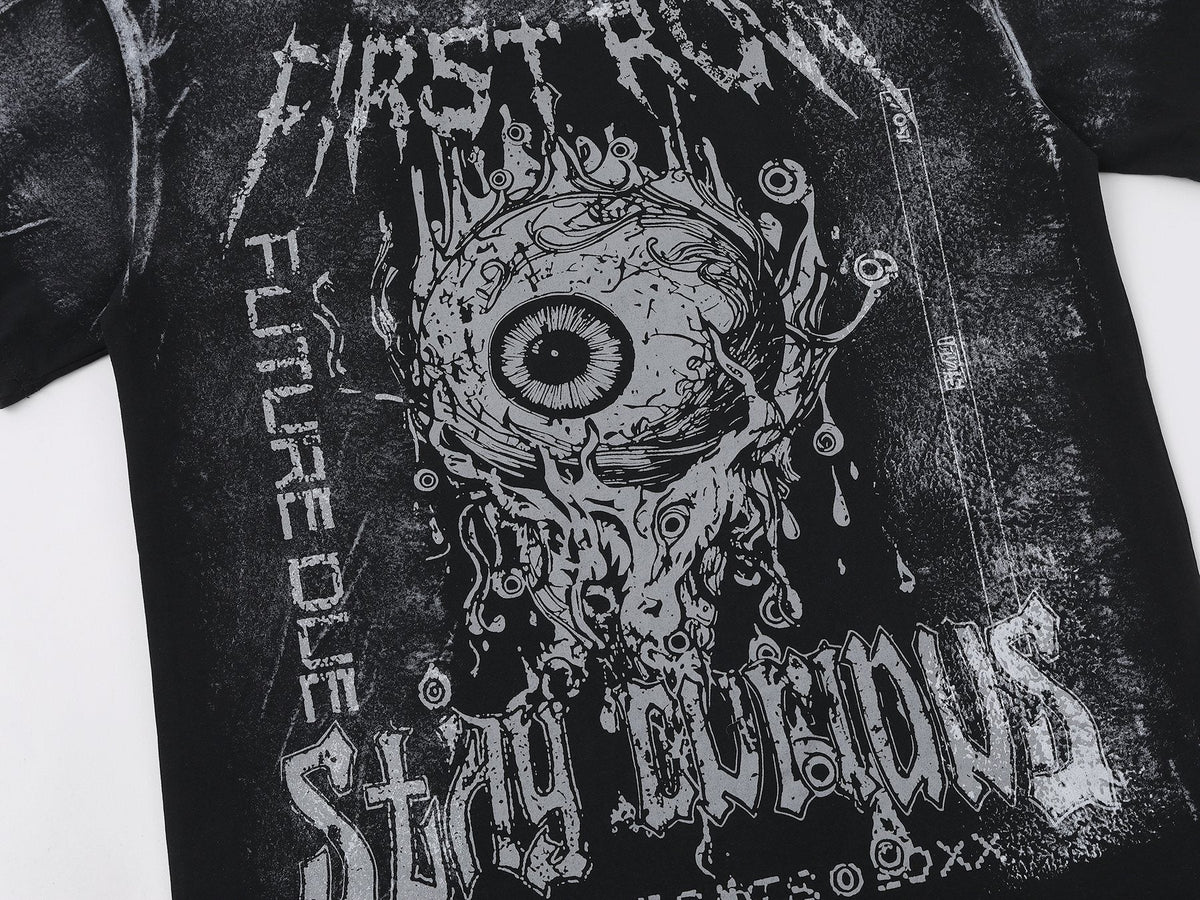 FIRST ROW Stay Curious Eyeball Graphic T-Shirt