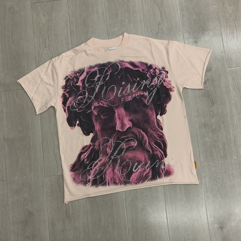 FIRST ROW Rhinestone Graphic Short-Sleeve T-Shirt