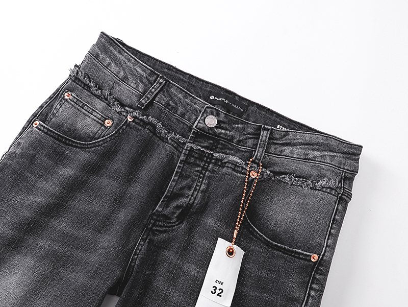Purple Brand Washed Black Flare Jeans
