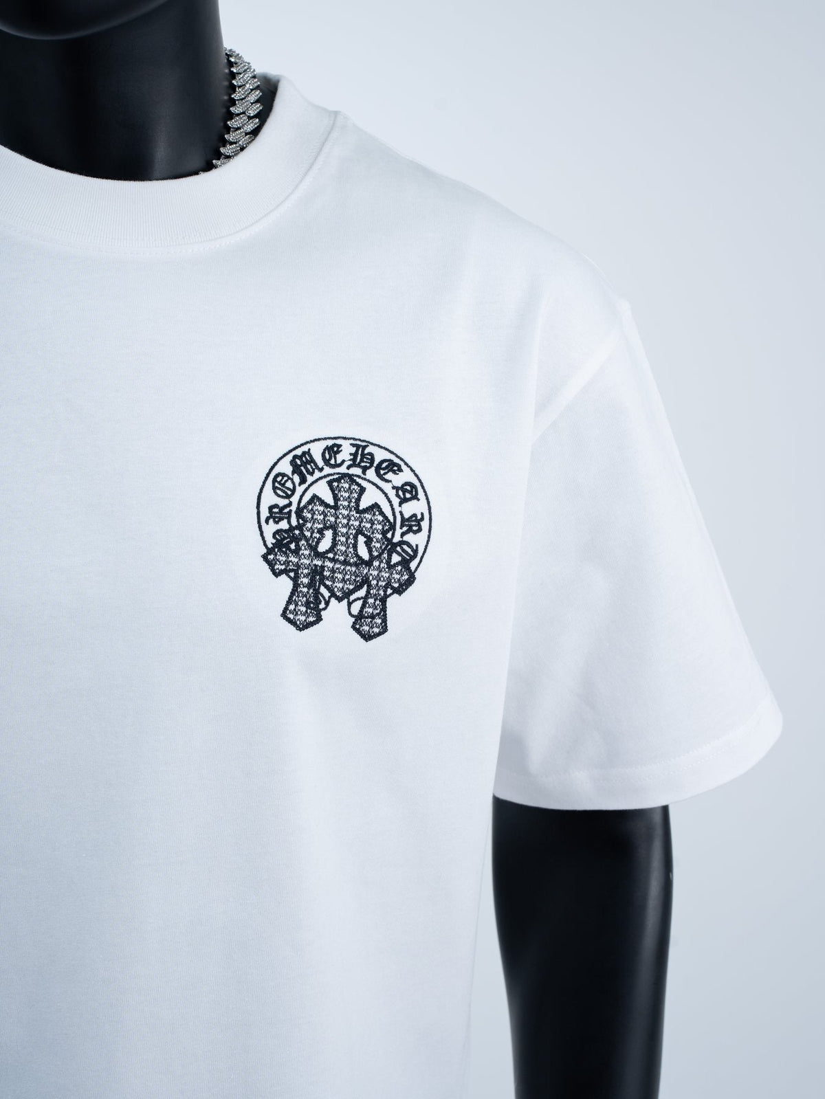Chrome Hearts Rhinestone Slogan Graphic T-Shirt