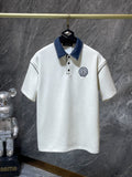Chrome Hearts Ivory Contrast-Collar Polo Shirt