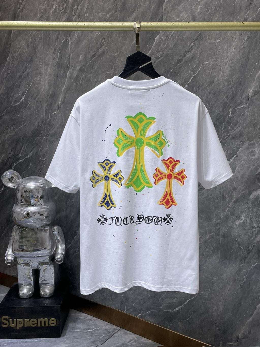 Chrome Hearts Cross Graffiti Graphic T-Shirt